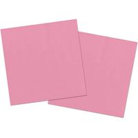 20x stuks servetten van papier roze 33 x 33 cm   - - thumbnail