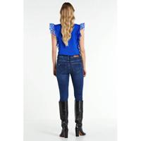 NOISY MAY high waist skinny jeans NMCALLIE met biologisch katoen donkerblauw