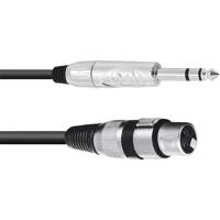 Omnitronic 30225182 XLR Adapterkabel [1x XLR-bus 3-polig - 1x Jackplug male 6,3 mm (stereo)] 2.00 m Zwart - thumbnail