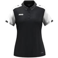 JAKO Dynamic Poloshirt voor dames, zwart/wit/antraciet, XL