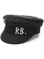 Ruslan Baginskiy casquette gavroche à logo strassé - Noir - thumbnail