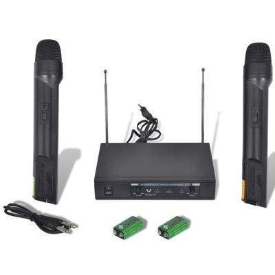 vidaXL Ontvanger met 2 draadloze microfoons VHF vidaXL Ontvanger met 2 draadloze microfoons VHF