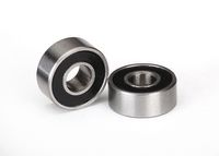 Ball bearings, black rubber sealed (4x10x4mm) (2) (TRX-5104A) - thumbnail