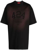 424 t-shirt en coton à logo imprimé - Noir