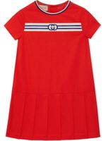 Gucci Kids robe courte à bandes Web - Rouge