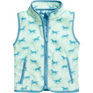 Playshoes fleece vestje paardjes aquablauw Maat