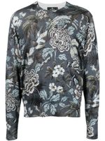 ETRO sweat à fleurs en cachemire mélangé - Bleu - thumbnail