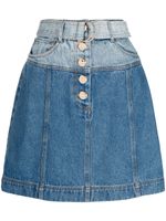 Acler minijupe Hawkin en jean à taille ceinturée - Bleu