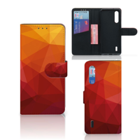 Book Case voor Xiaomi Mi 9 Lite Polygon Red