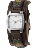 Horlogeband Fossil JR1105 Onderliggend Leder Bruin 12mm - thumbnail