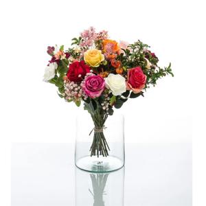 Kunstbloemen boeket rozen - medium - Classic Rose - kunst zijdebloemen