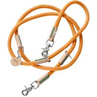 HUNTER Verstelbare hondenriem Malia, kleur: abrikoos/natuur, soepel touw en robuust leer, 3-voudig verstelbaar, lichtgewicht, duurzaam, moderne look, Made in Germany, maat: 10/200