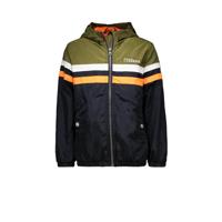 TYGO & vito zomerjas met logo army groen/donkerblauw/oranje