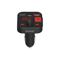 Savio TR-15 Transmiter FM z Bluetooth 87,6-107,9 MHz Bluetooth/USB Noir