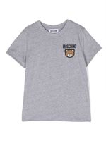 Moschino Kids t-shirt à logo brodé Leo Teddy - Gris - thumbnail