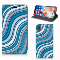 Apple iPhone Xr Hoesje met Magneet Waves Blue - thumbnail