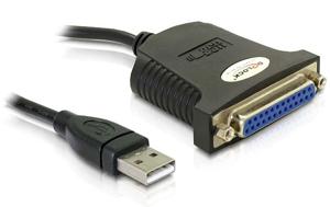 Delock 61330 Adapter USB 1.1 male > 1 x Parallelle DB25 female