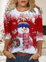 Loose Christmas Knitted T-Shirt
