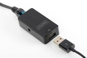 Digitus USB 2.0, Computer, Muis, Netwerk, Laptop, Toetsenbord/muis Adapter [1x USB 2.0 bus A, USB-A 2.0 stekker - 2x RJ45-bus, RJ45-bus 8p8c] DA-70141 20.00 cm