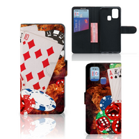 Samsung Galaxy M31 Wallet Case met Pasjes Casino - thumbnail