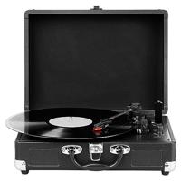 MEDION E64065 platenspeler, retro koffer platenspeler met digitale USB-encoder, draaisnelheden van 33/45/78 U/min, interne luidspreker, zwart