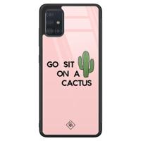 Samsung Galaxy A51 glazen hardcase - Go sit on a cactus