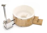 Houtgestookte hottub - 4-6 personen - Wit