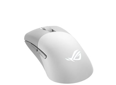 Asustek Computer Keris Wireless AimPoint Gaming-muis Radiografisch, Bluetooth, USB Optisch Wit 5 Toetsen 36000 dpi Verlicht, Oplaadbaar