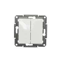 Schneider Electric Asfora EPH0370121D dubbele schakelaar, inbouw, 10 AX - 250 V, steekklemmen, wit