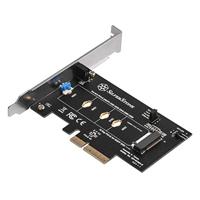 SilverStone SST-ECM21-E - SuperSpeed PCI-E Express-kaart x4 naar M.2 (NGFF), schroefloos ontwerp, ondersteunt PCI-E Gen. 4