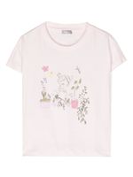 Il Gufo t-shirt en coton à imprimé graphique - Rose