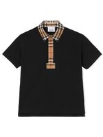 Burberry Kids polo à motif Vintage Check - Noir - thumbnail