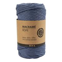 Creativ Company Macrame Koord Blauw, 55m - thumbnail