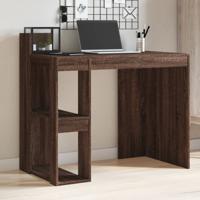 Bureau 103,5x56,5x94 cm bewerkt hout bruin eikenkleurig - thumbnail