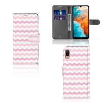 Huawei Y6 (2019) Telefoon Hoesje Waves Roze