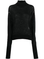 MM6 Maison Margiela pull à col montant - Noir