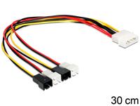 Delock 83343 Kabelvoeding Molex 4-pins male > 4 x 2-pins ventilator