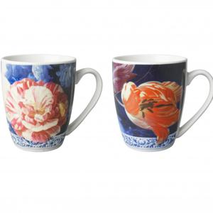 HEINEN - Delfts Blauw - Mok Bloemen Gouden eeuw Set/2