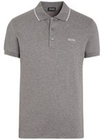 Zegna polo en coton à logo brodé - Gris