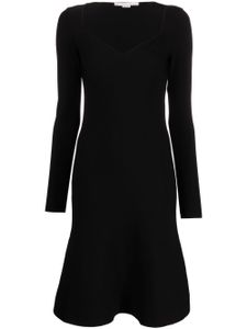 Stella McCartney robe évasée à encolure cœur - Noir