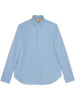 Gucci slim-cut button-down shirt - Bleu - thumbnail