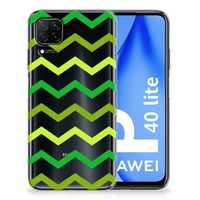 Huawei P40 Lite TPU bumper Zigzag Groen