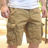 Voor heren Tactische korte broek Cargoshorts Korte broek nappi Meerdere zakken Effen Camouflage Kleur Draagbaar Knielengte Buiten Dagelijks KamperenWandelen 100% katoen Modieus Klassiek Khaki Lightinthebox