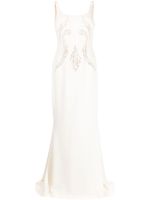 Elie Saab robe longue à lacets - Blanc