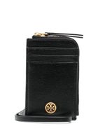 Tory Burch portefeuille en cuir à plaque logo - Noir