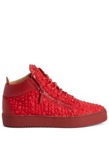 Giuseppe Zanotti baskets montantes à détails cloutés - Rouge