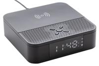 XD Collection 3 in 1 speaker/klok bluetooth 12 cm zwart 2 delig