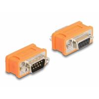 DeLOCK 66741 cable gender changer D-Sub 9 pin Orange