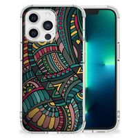 Apple iPhone 13 Pro Doorzichtige Silicone Hoesje Aztec - thumbnail