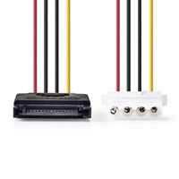 Interne Voedingskabel | Molex Male - 2x SATA 15-Pins Female | 0,15 m | Diverse - thumbnail